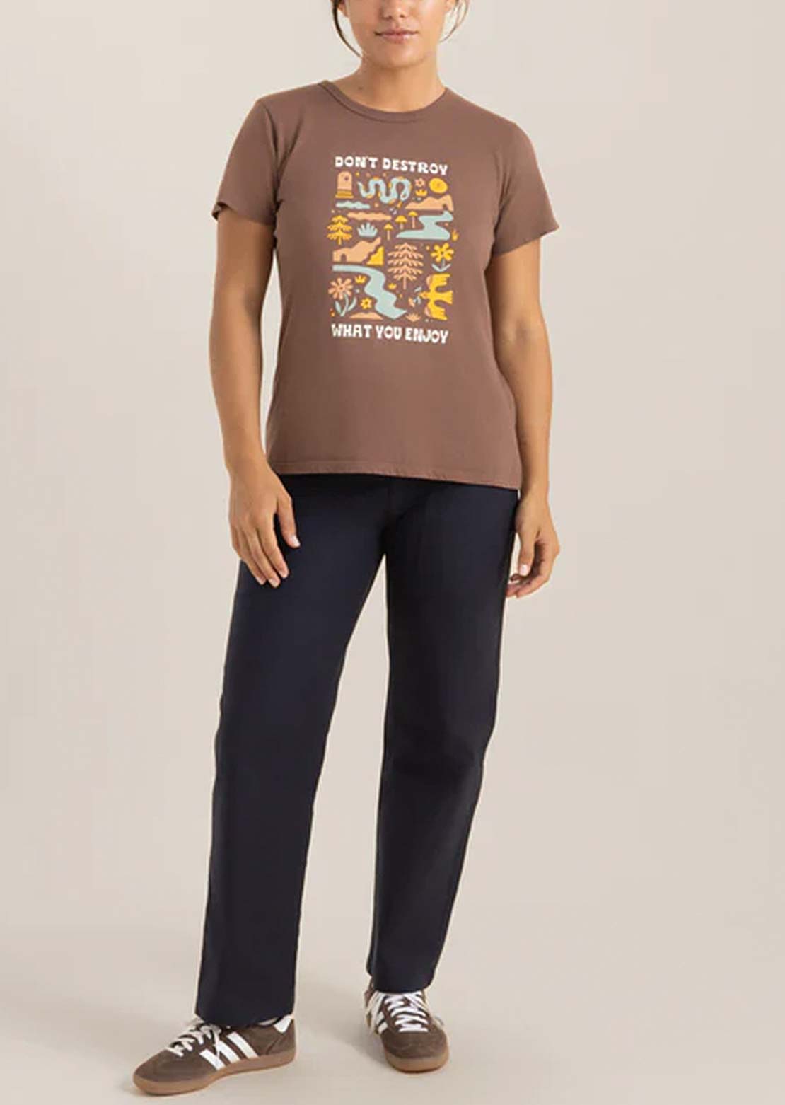 Roark Women's Enjoy Everyday T-Shirt Saddle