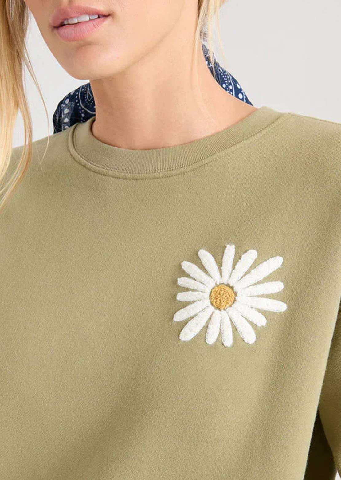 Roark Women's Port Crewneck Sweatshirt Dusty Olive