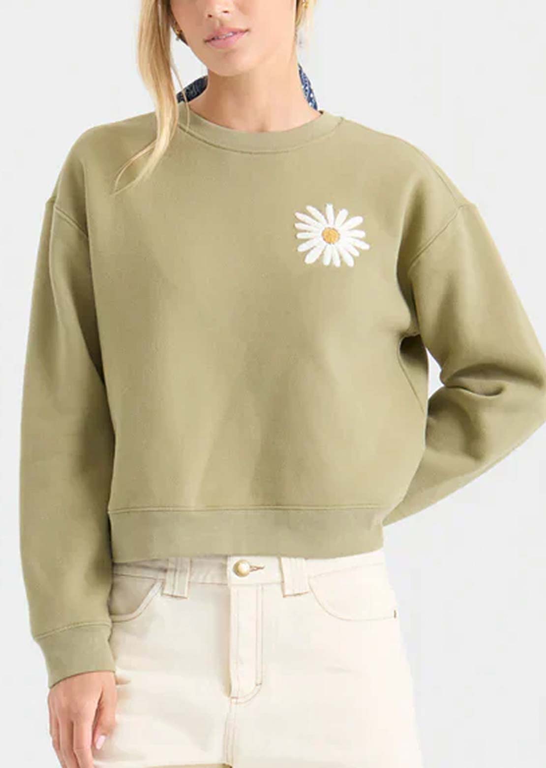 Roark Women's Port Crewneck Sweatshirt Dusty Olive