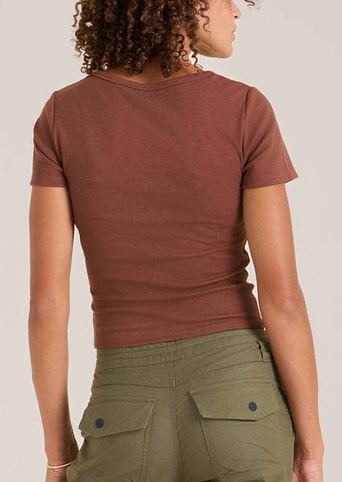 Roark Women Black's Wind Worn T-Shirt Sepia