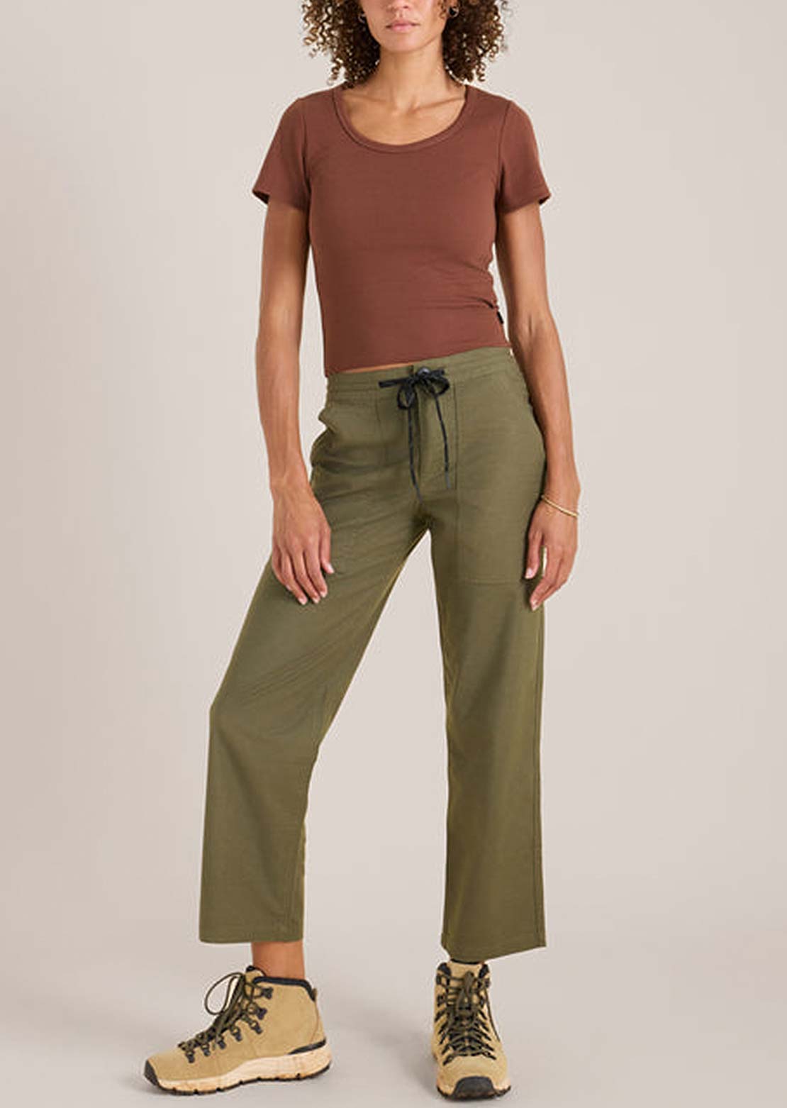 Roark Women Black's Wind Worn T-Shirt Sepia