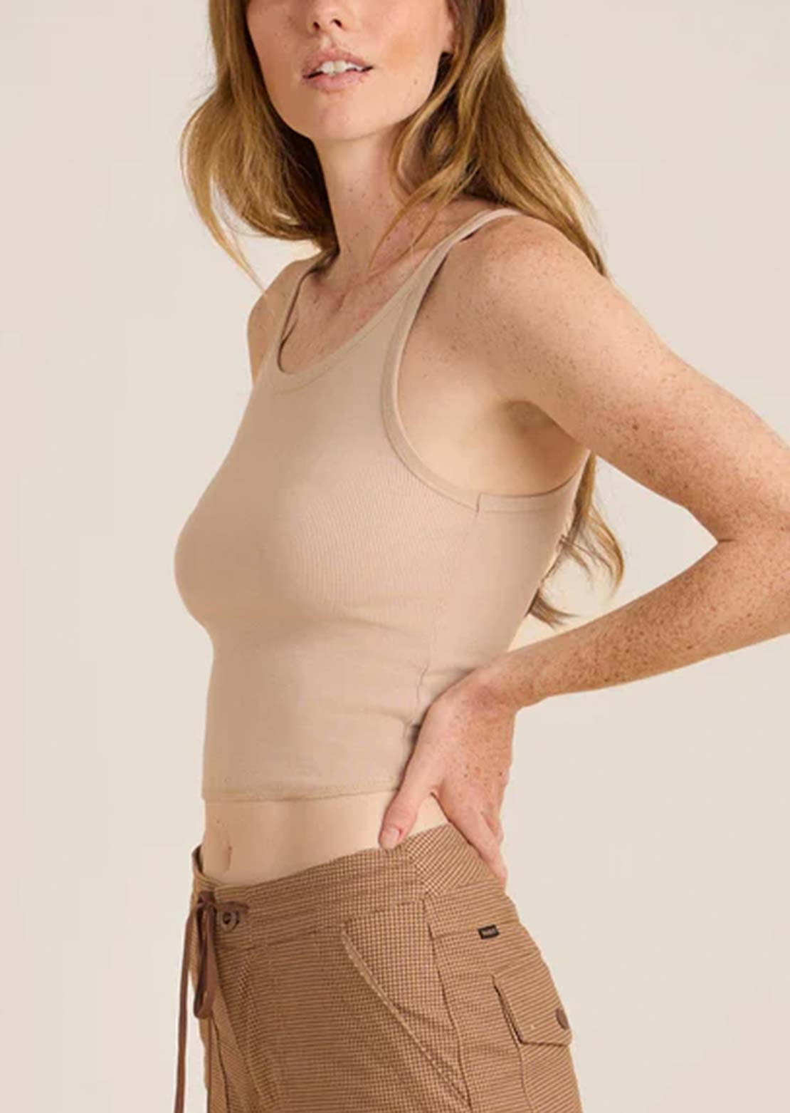 Roark Women's Wind Worn Tank Toasted Almond
