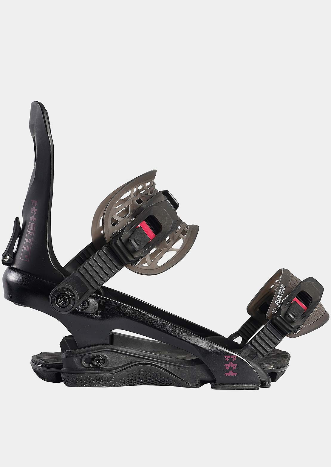 Rome Brass Snowboard Bindings Black