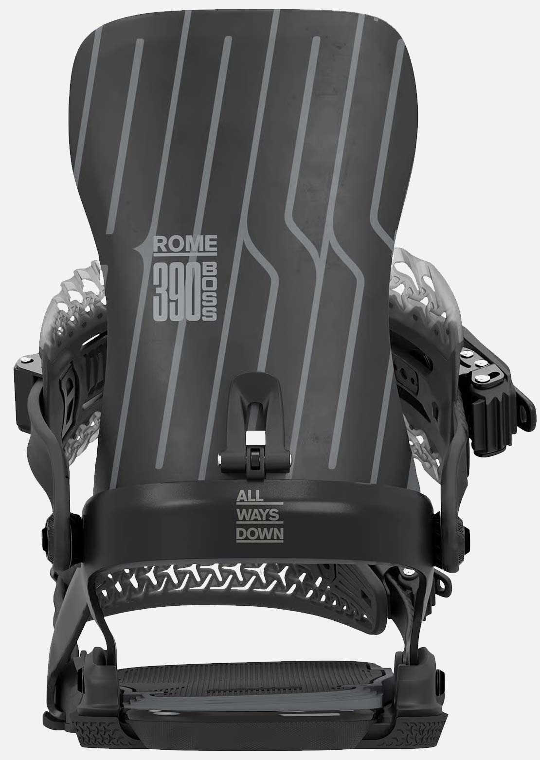 Rome Men's 390 Boss AW Snowboard Bindings Black