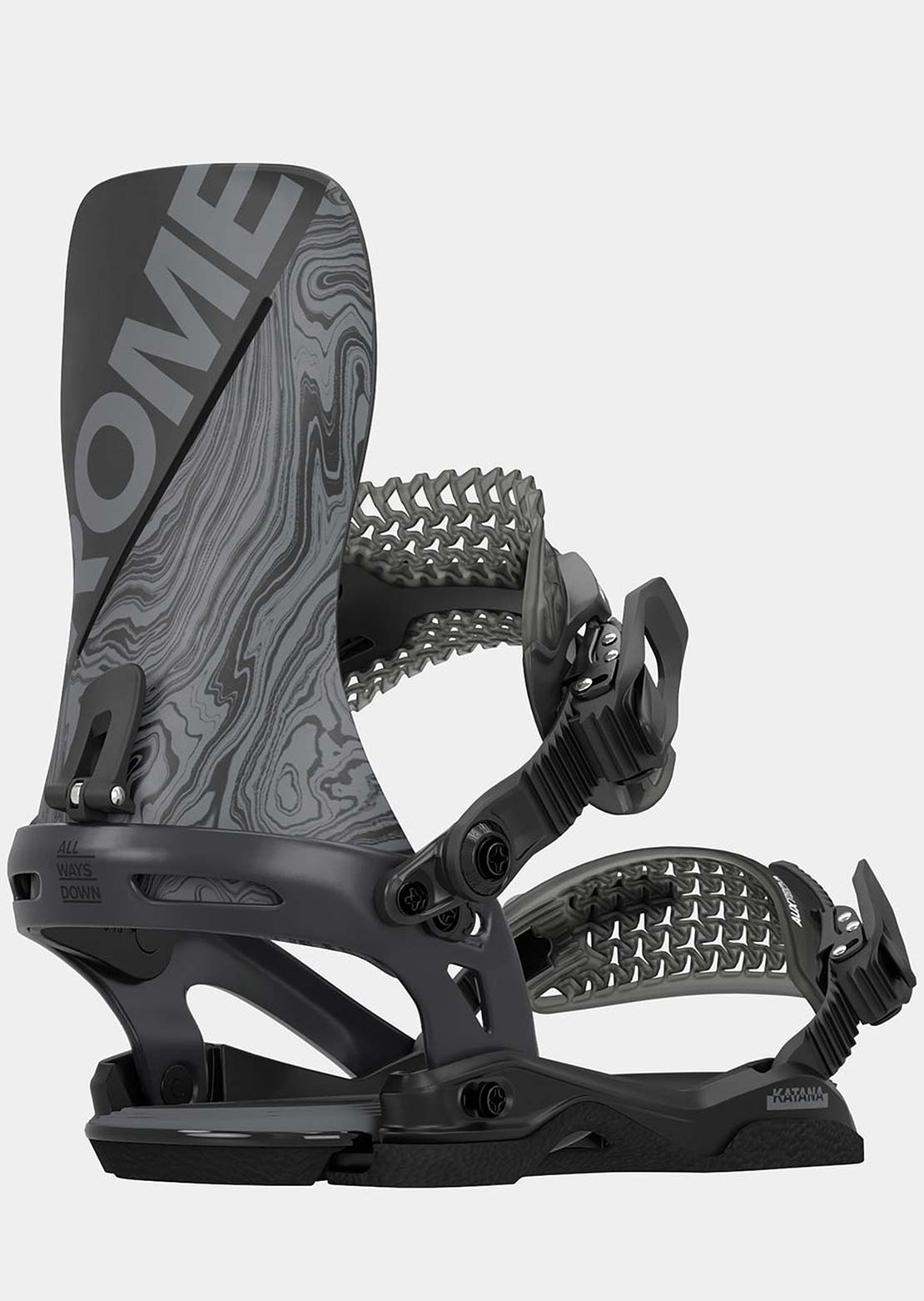 Rome Men&#39;s Katana Snowboard Bindings Black