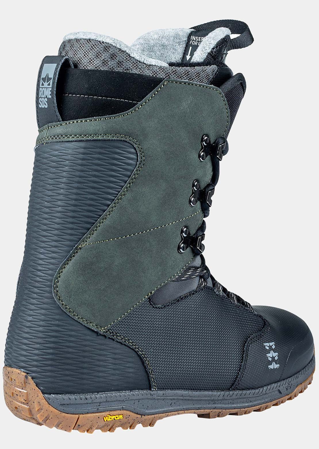 Rome Men's Libertine Lace Snowboard Boots Black Olive