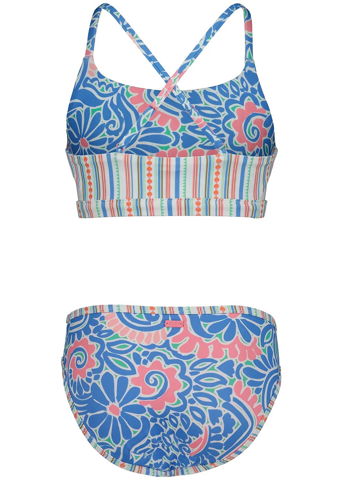 Roxy Junior Cascais Rev Bikini Set Silver Lake Blue
