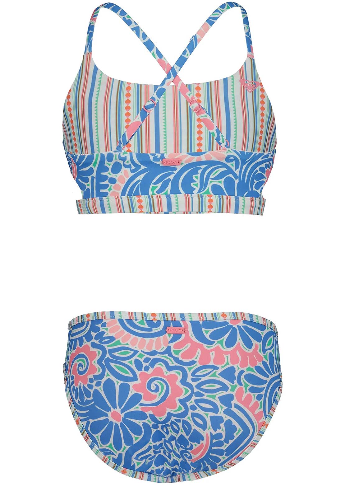 Roxy Junior Cascais Rev Bikini Set Silver Lake Blue