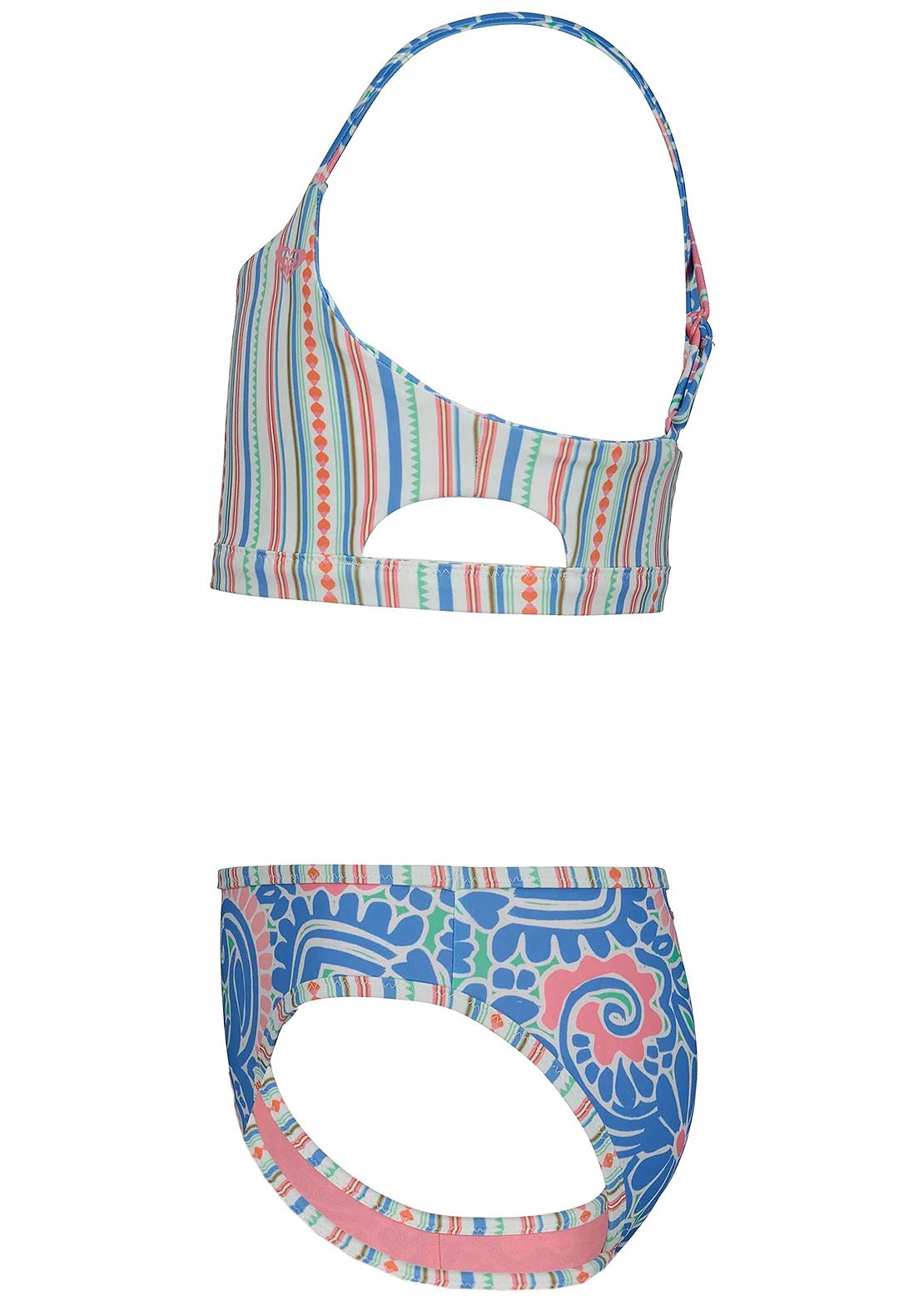 Roxy Junior Cascais Rev Bikini Set Silver Lake Blue
