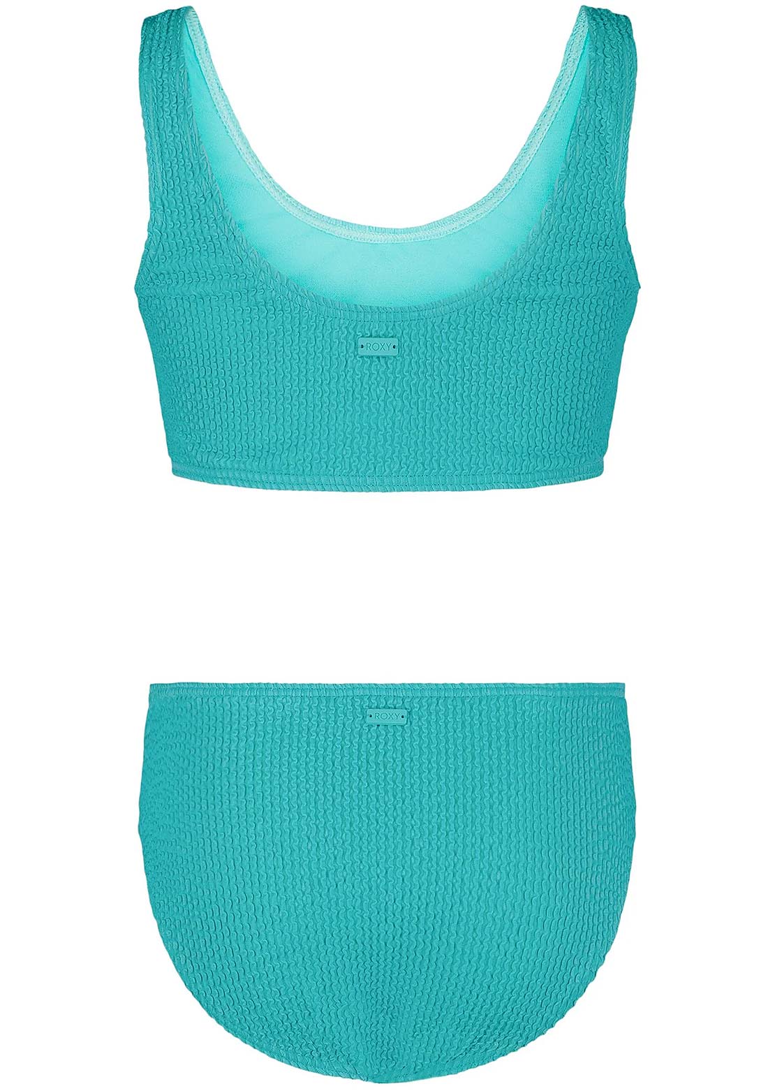Roxy Junior Crinkle Texture Bikini Set Blue Radiance