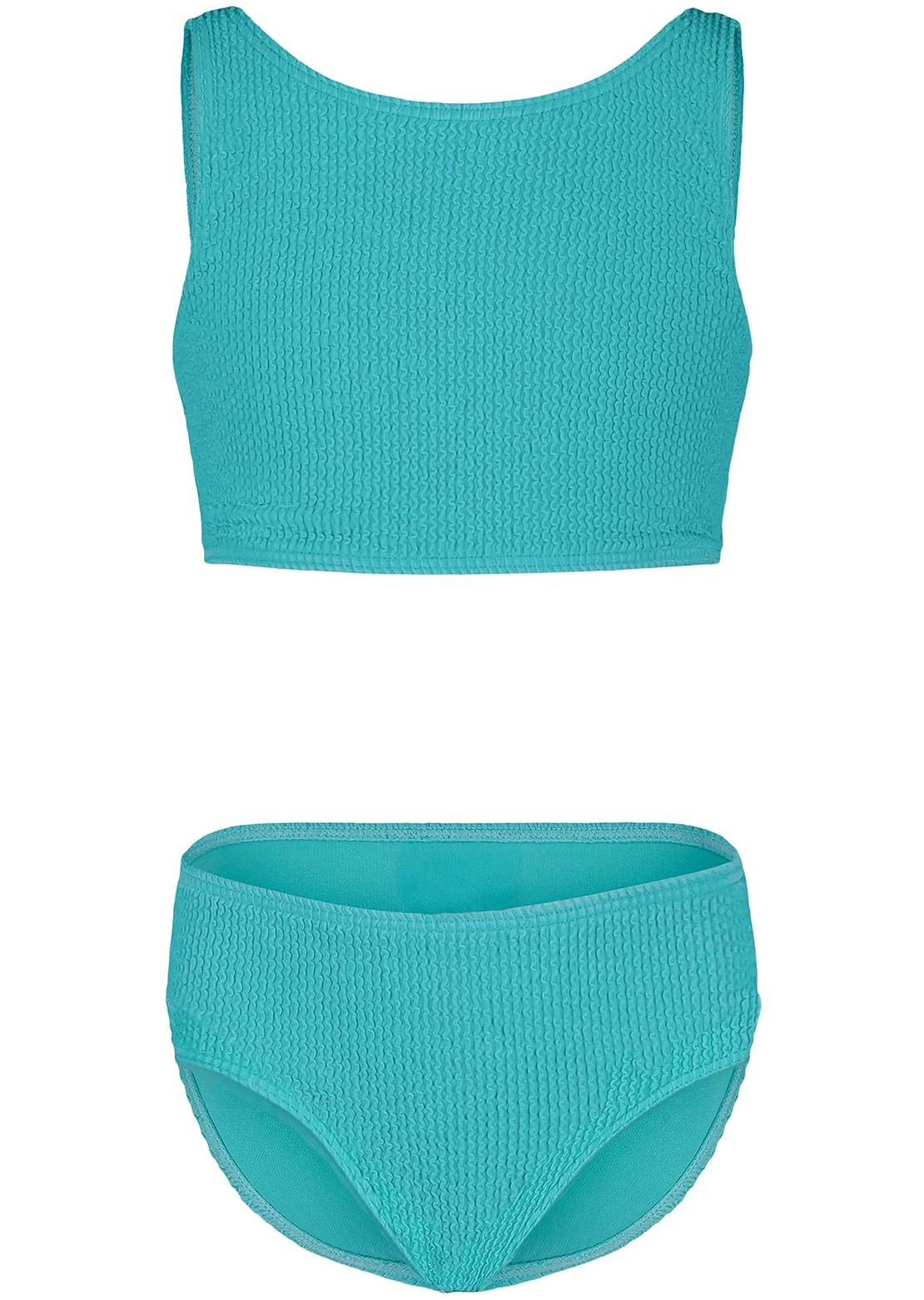 Roxy Junior Crinkle Texture Bikini Set Blue Radiance