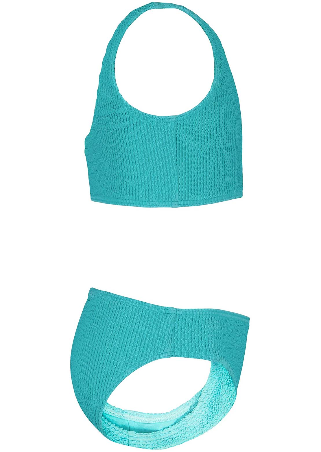 Roxy Junior Crinkle Texture Bikini Set Blue Radiance