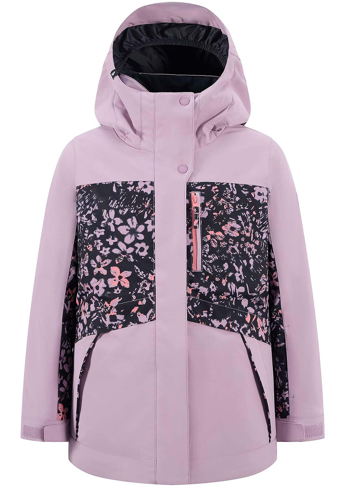 Roxy Junior Floral Block Parka Discreet Mauve