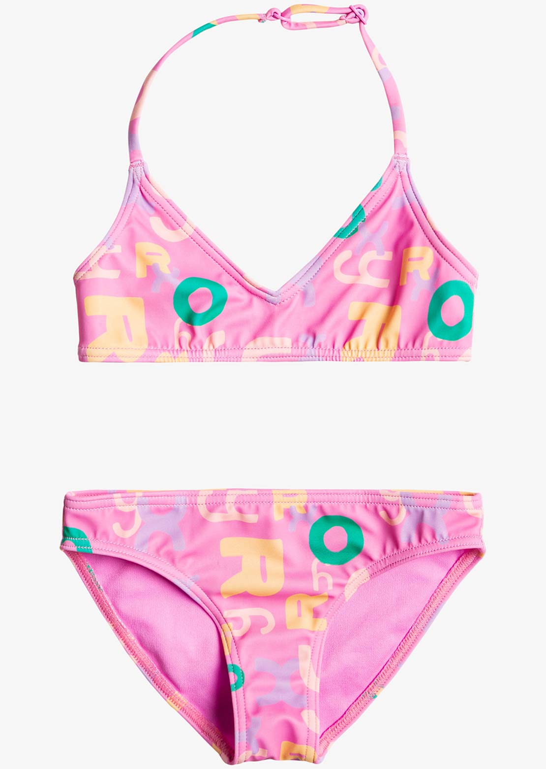 Roxy Junior Funny Bambino Triangle Set Cyclamen Lettrage