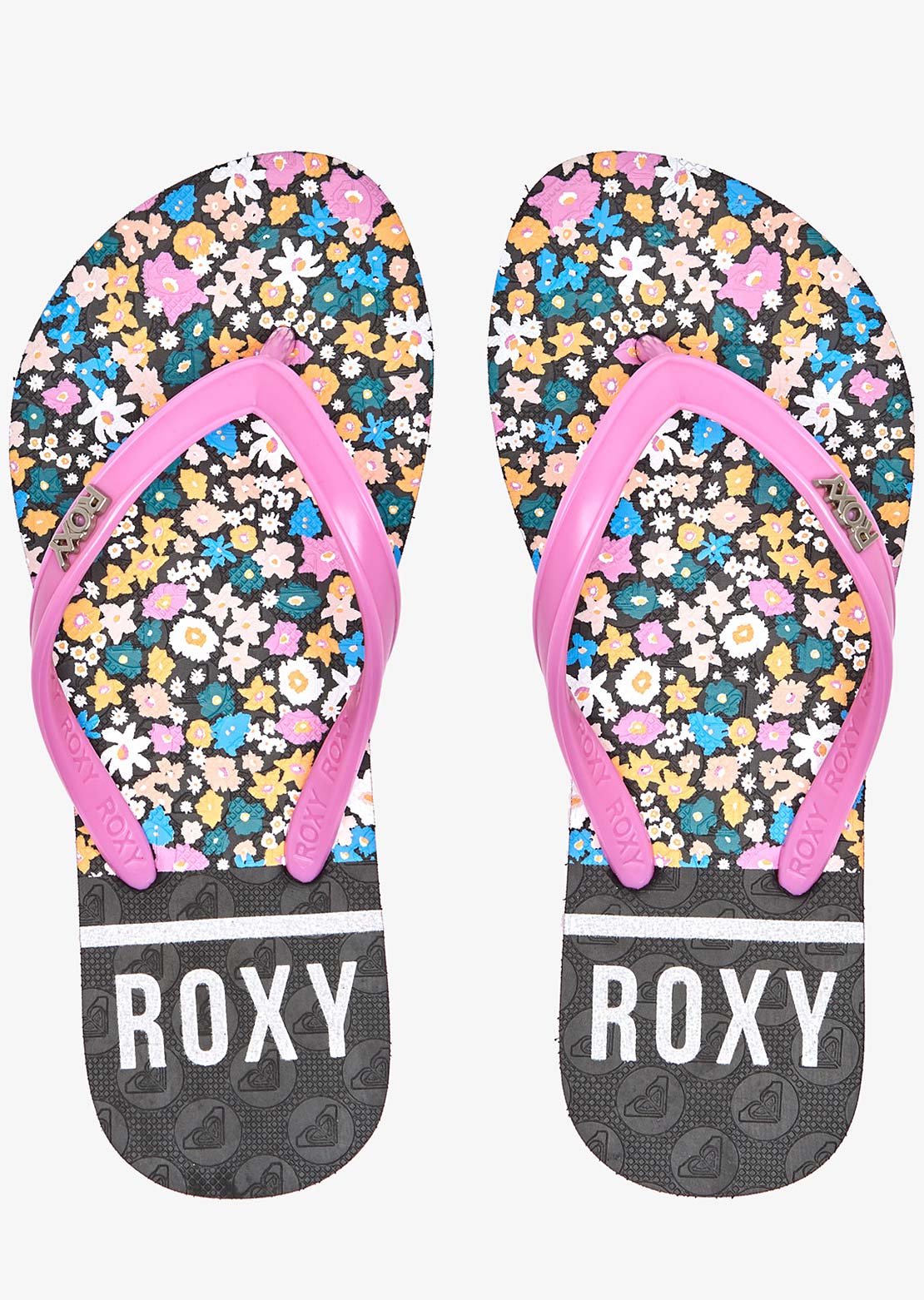 Roxy Junior RG Viva Stamp II Sandals Black/Floral