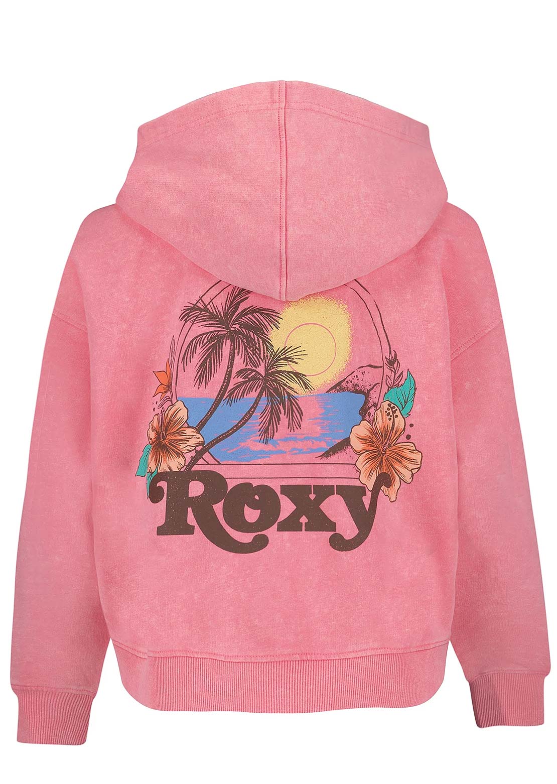 Roxy Junior Sunset Oversized Zip Hood Plumeria