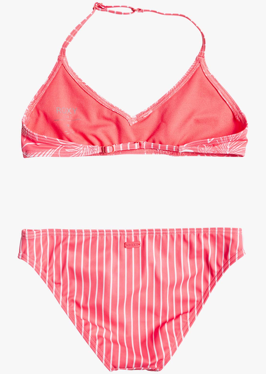 Roxy Junior Vacay For Life Triangle Bra Set Sunkissed Coral Trop