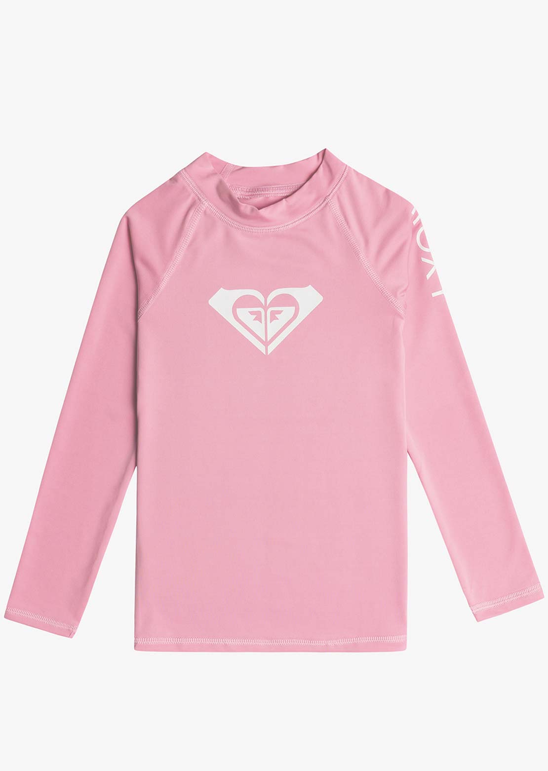 Roxy Junior Whole Hearted Long Sleeve Rashguard Candy Pink