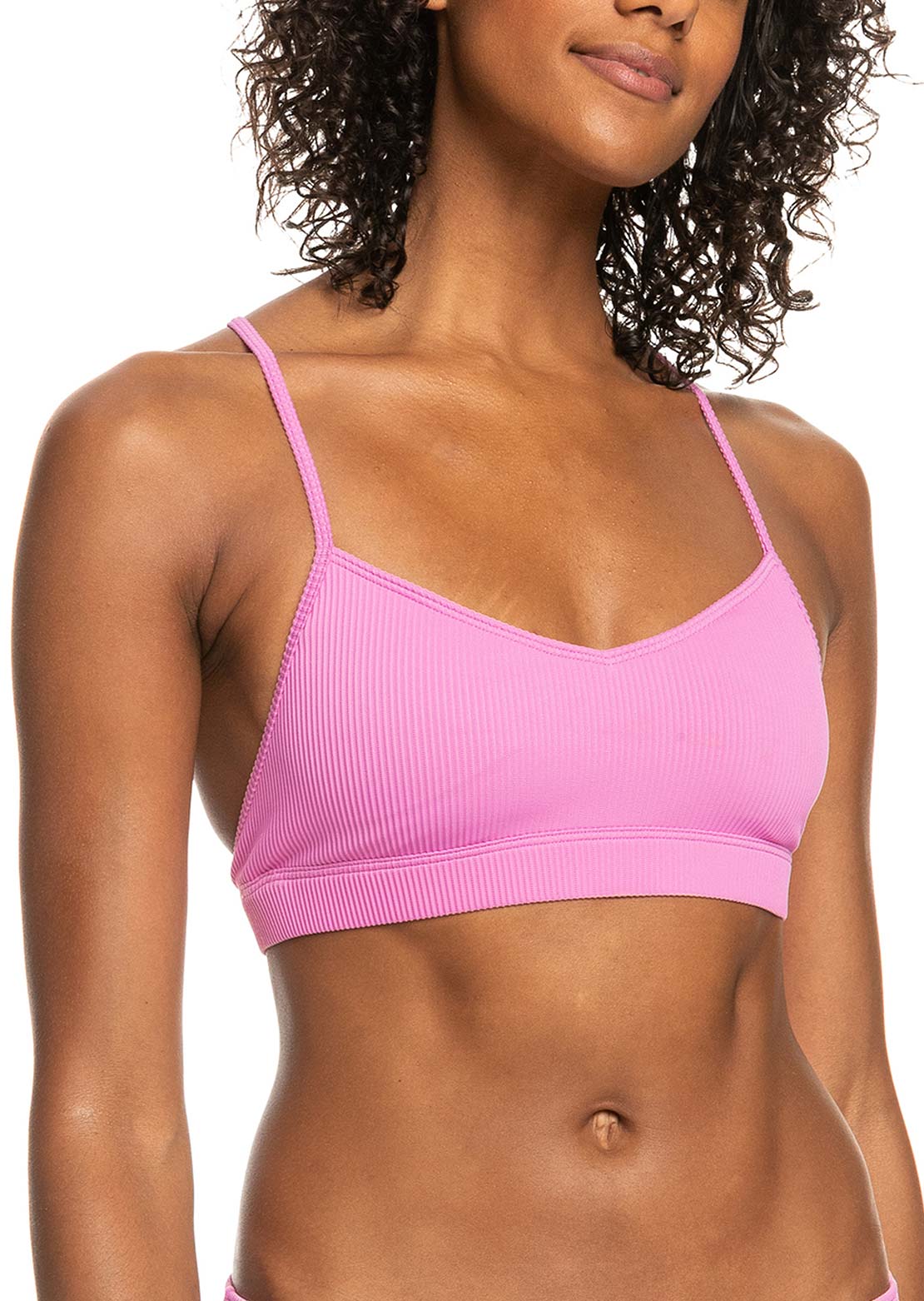 Roxy Women's Active SD Rib Triangle Bikini Top Cyclamen