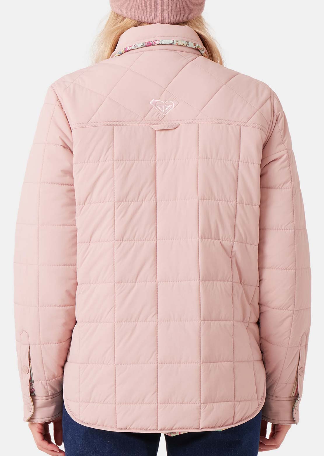 Roxy Women's Alpine Quilted Shacket Adobe Rose