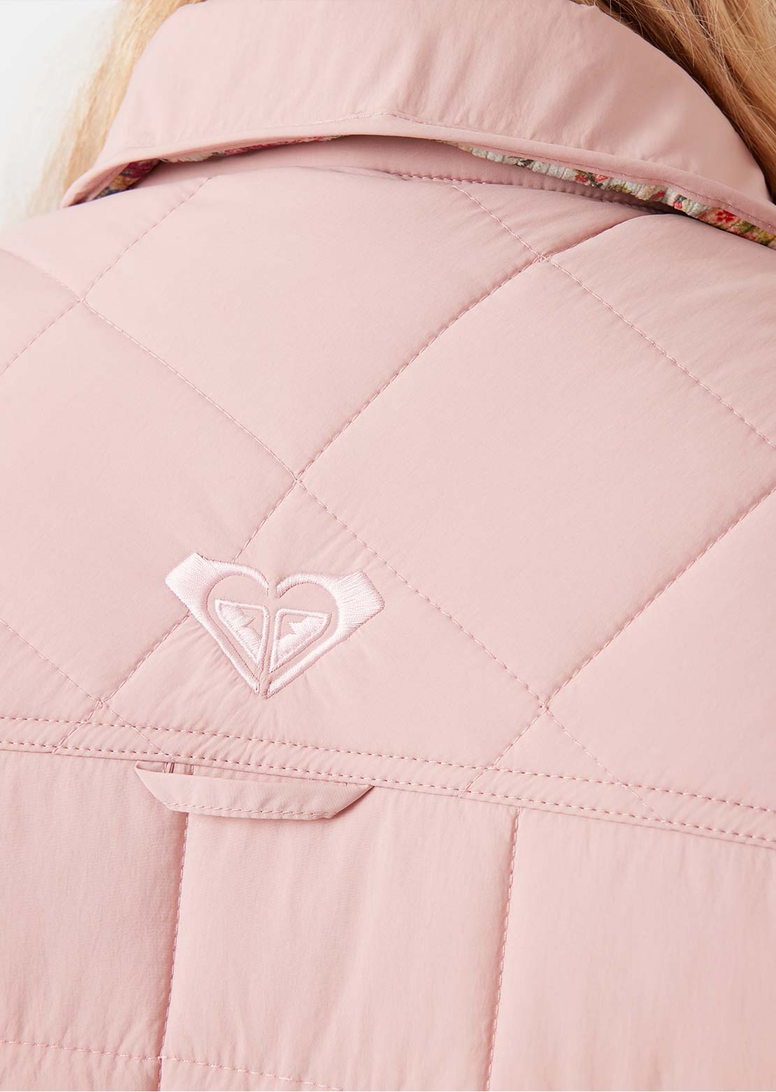 Roxy Women's Alpine Quilted Shacket Adobe Rose
