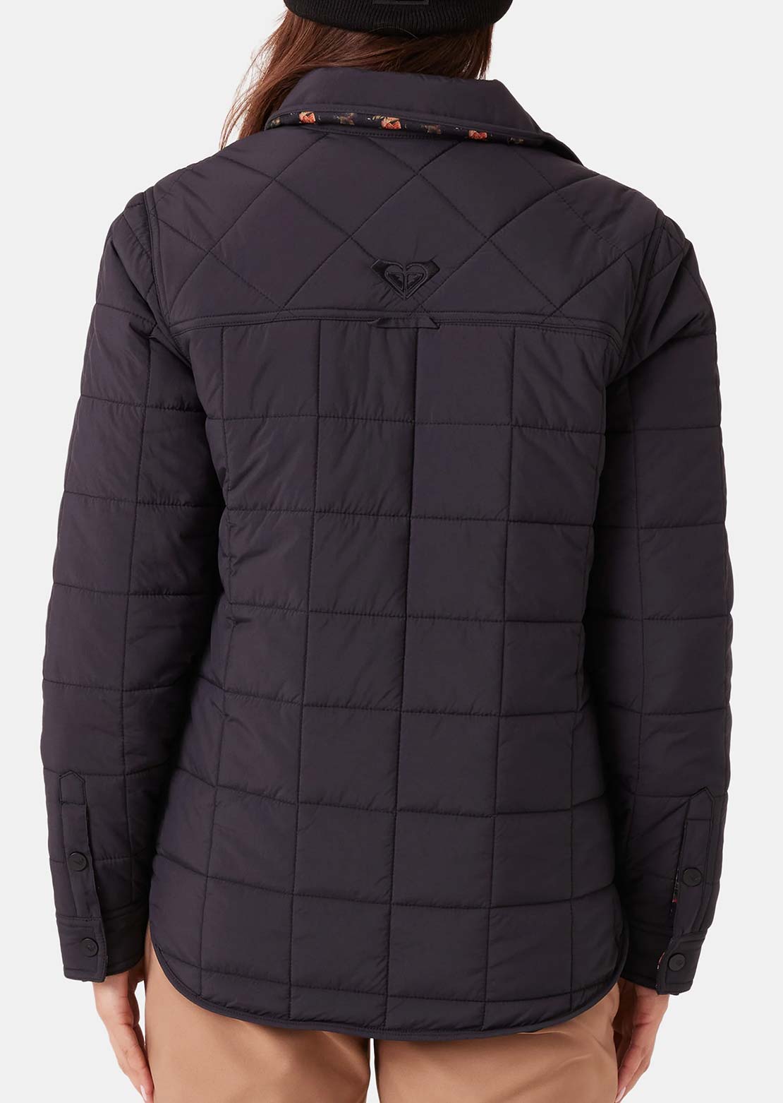 Roxy Women's Alpine Quilted Shacket Black