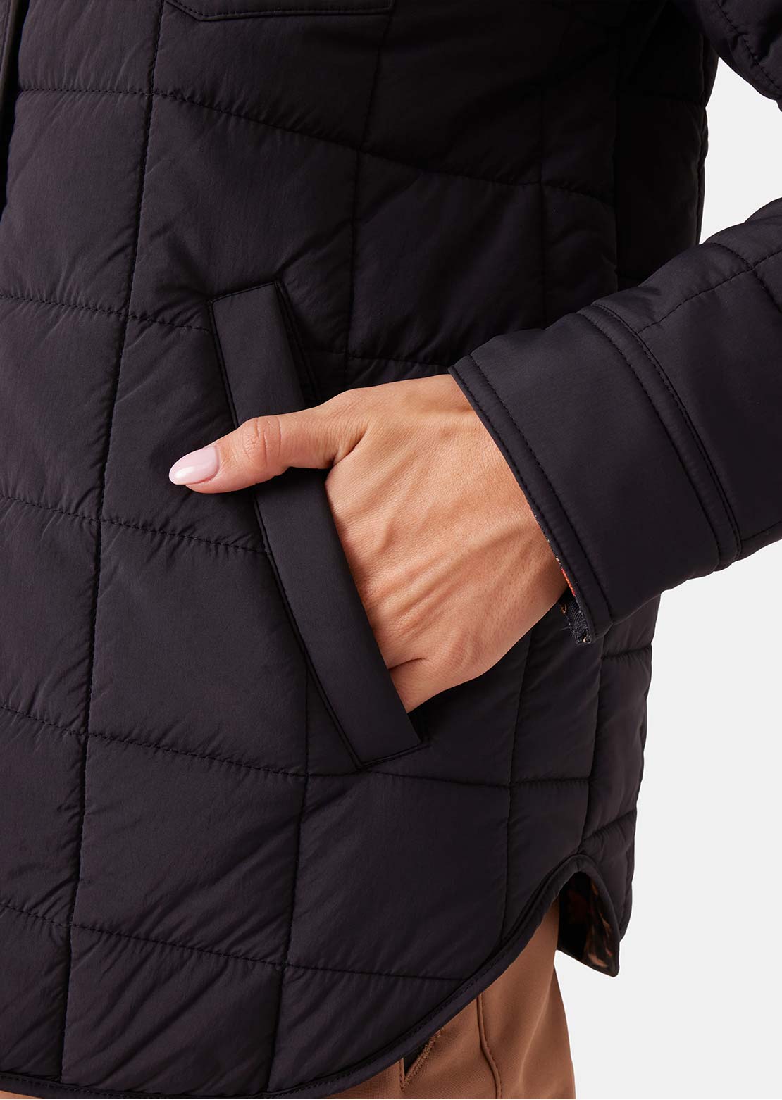 Roxy Women's Alpine Quilted Shacket Black