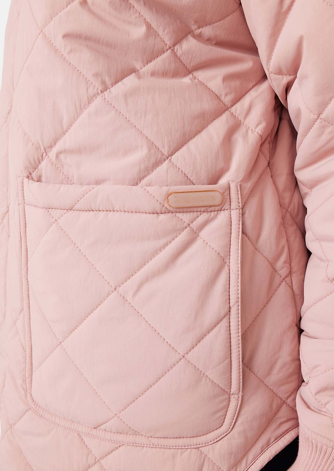Roxy Women's Aurora Quilted Bomber Jacket Adobe Rose