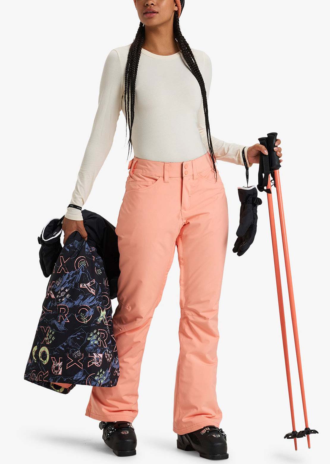 Roxy Women's Backyard Pants Peach Pink