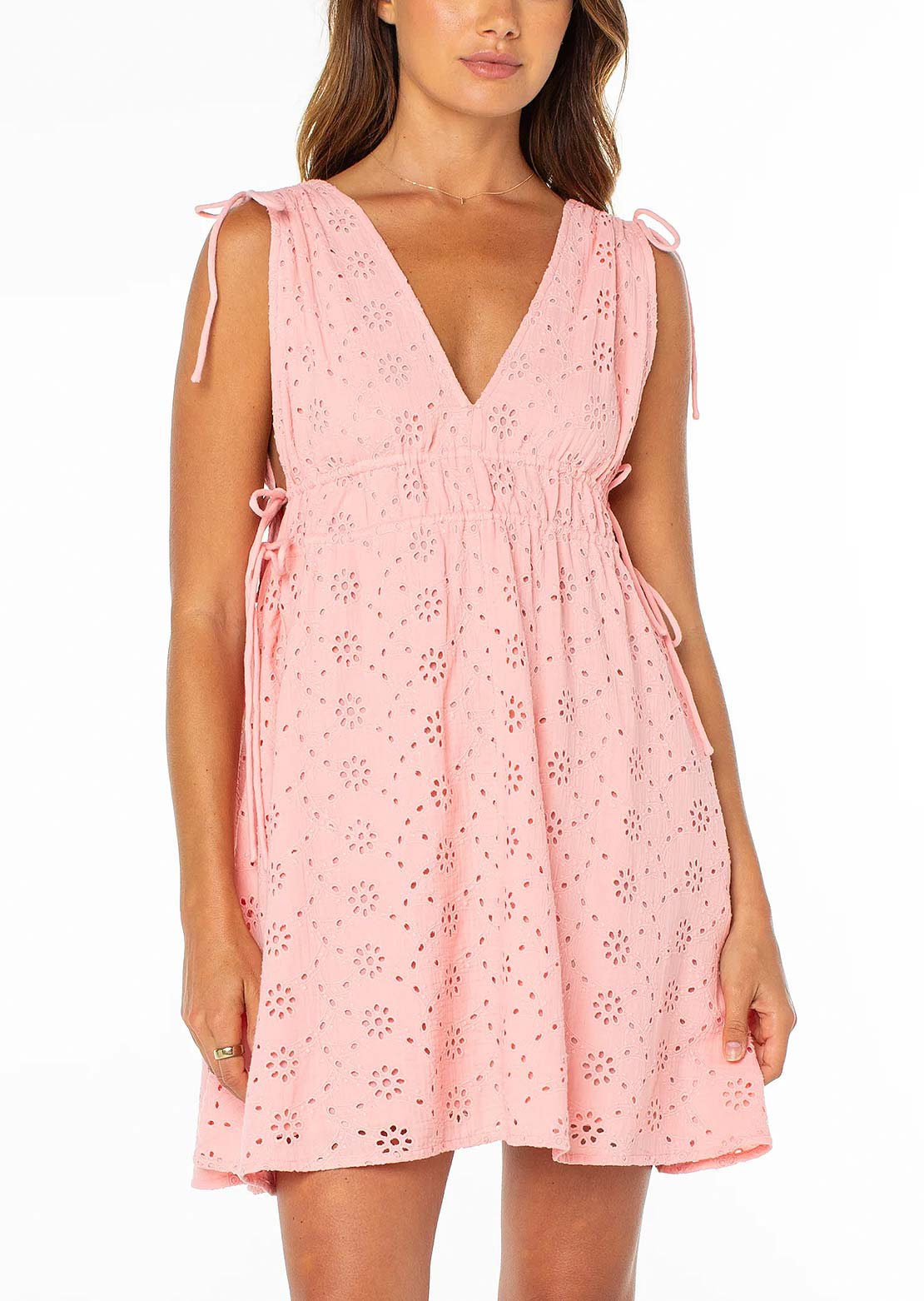 Roxy Women's Bay Breeze Mini Dress Murex Shell Solid