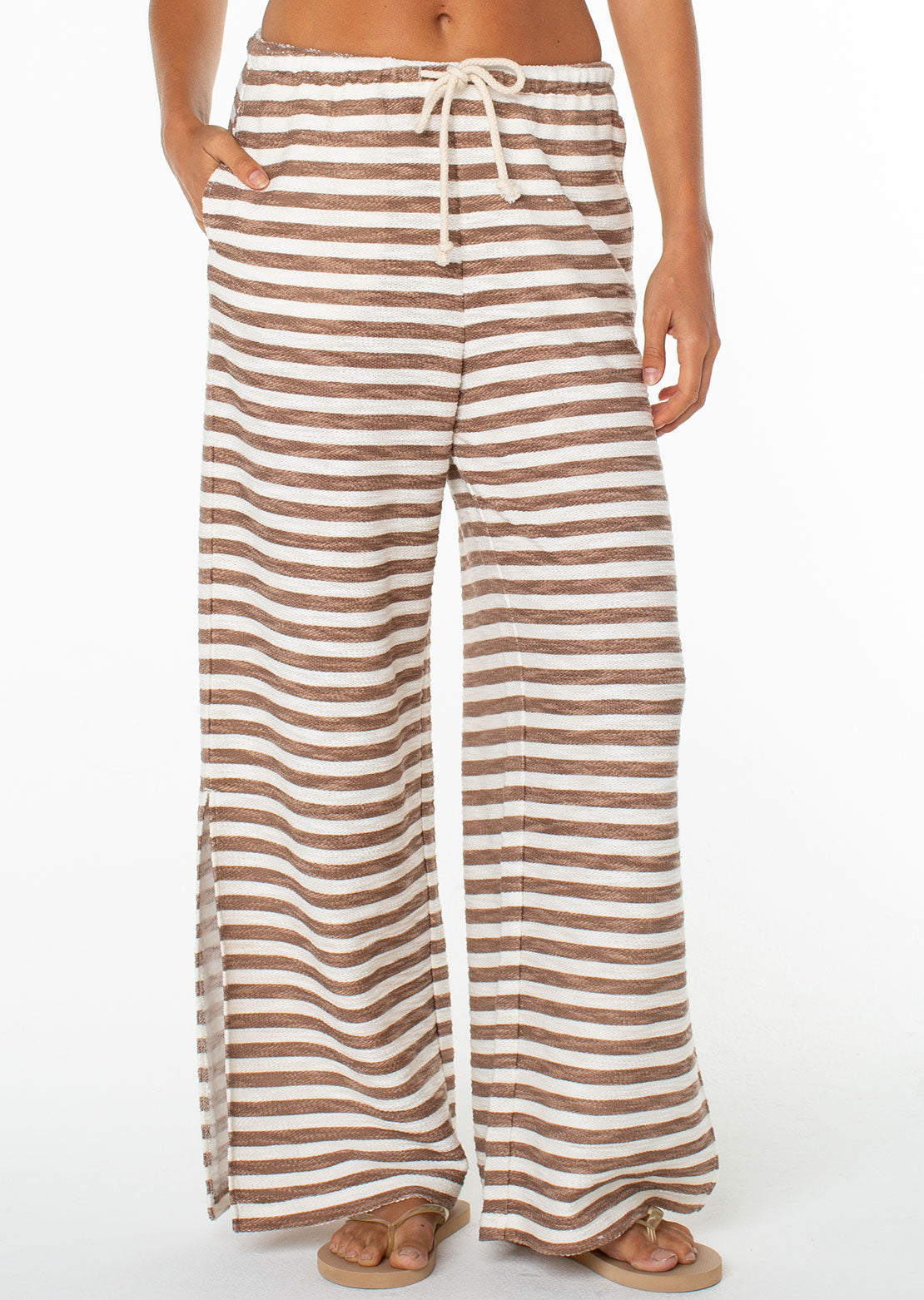 Roxy Women's Beach Breeze Pants Brownie Freebird Stripe