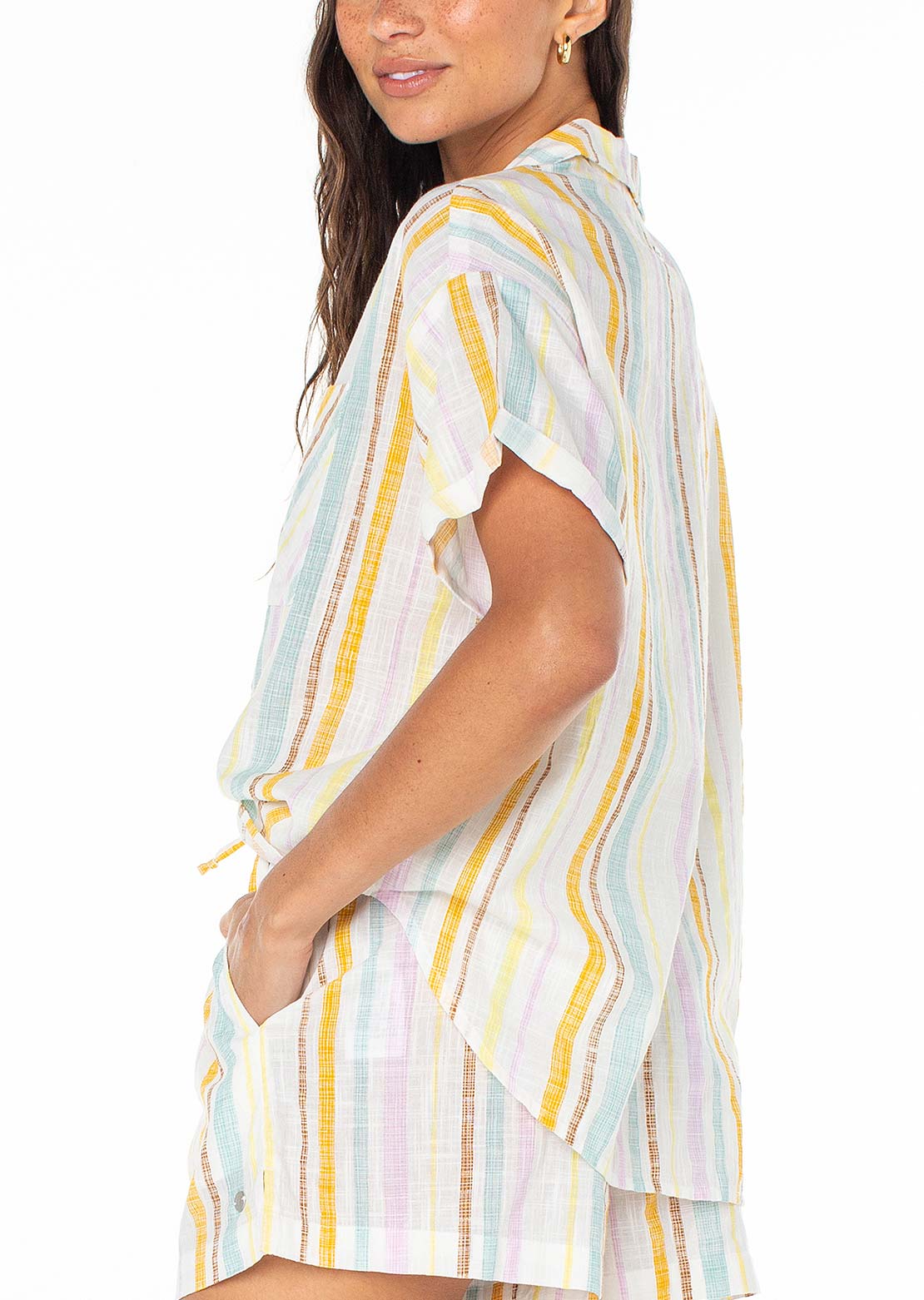 Roxy Women's Beach Nostalgia Top Egret Multi