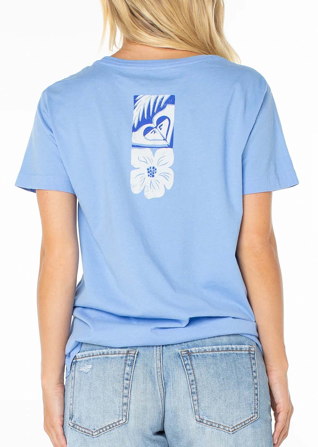 Roxy Women's Beach Things BFC T-Shirt Cornflower Blue Beach Things