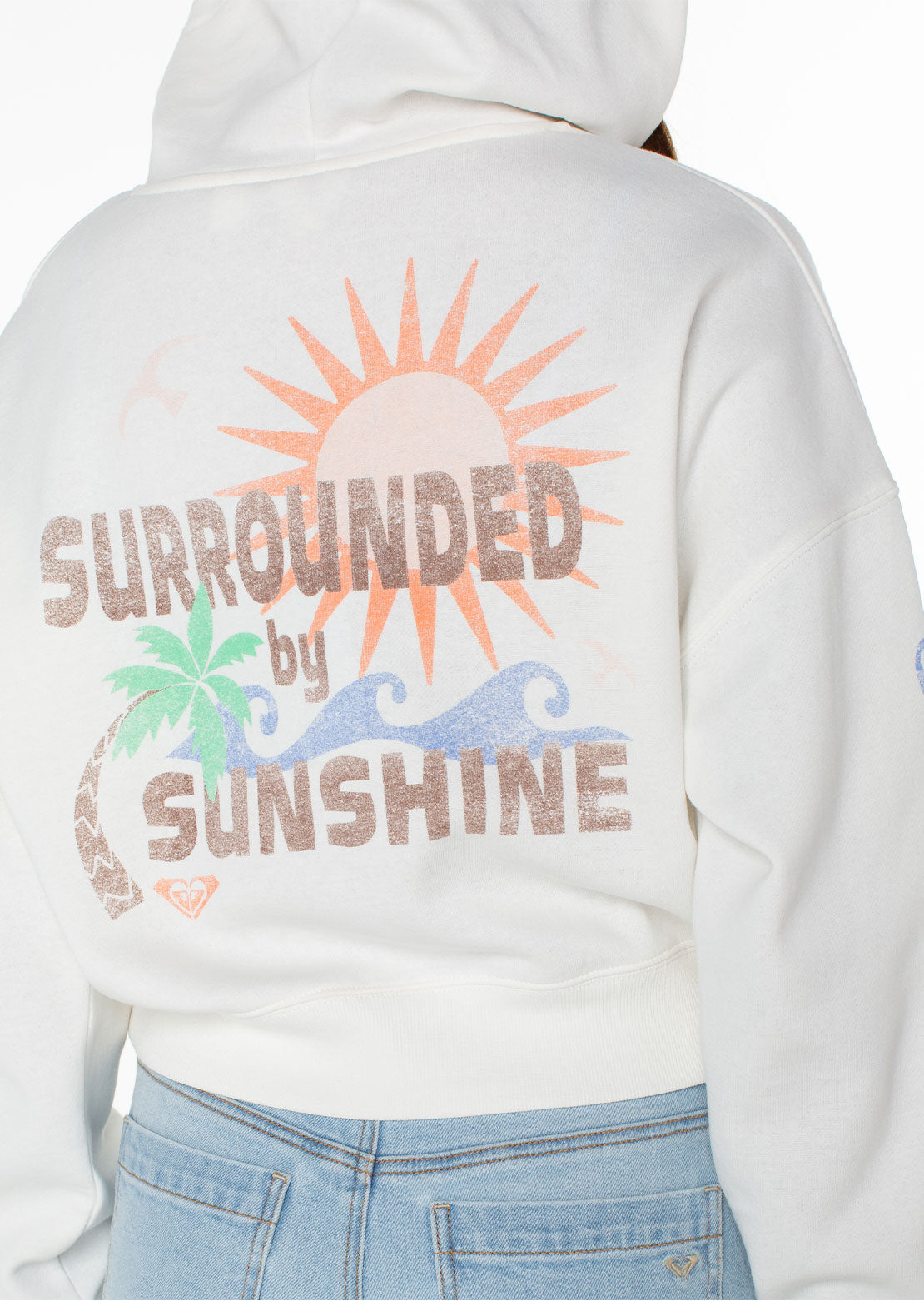 Roxy Women's Breakwater Hood Cloud Dancer Surrounded By Sunshine