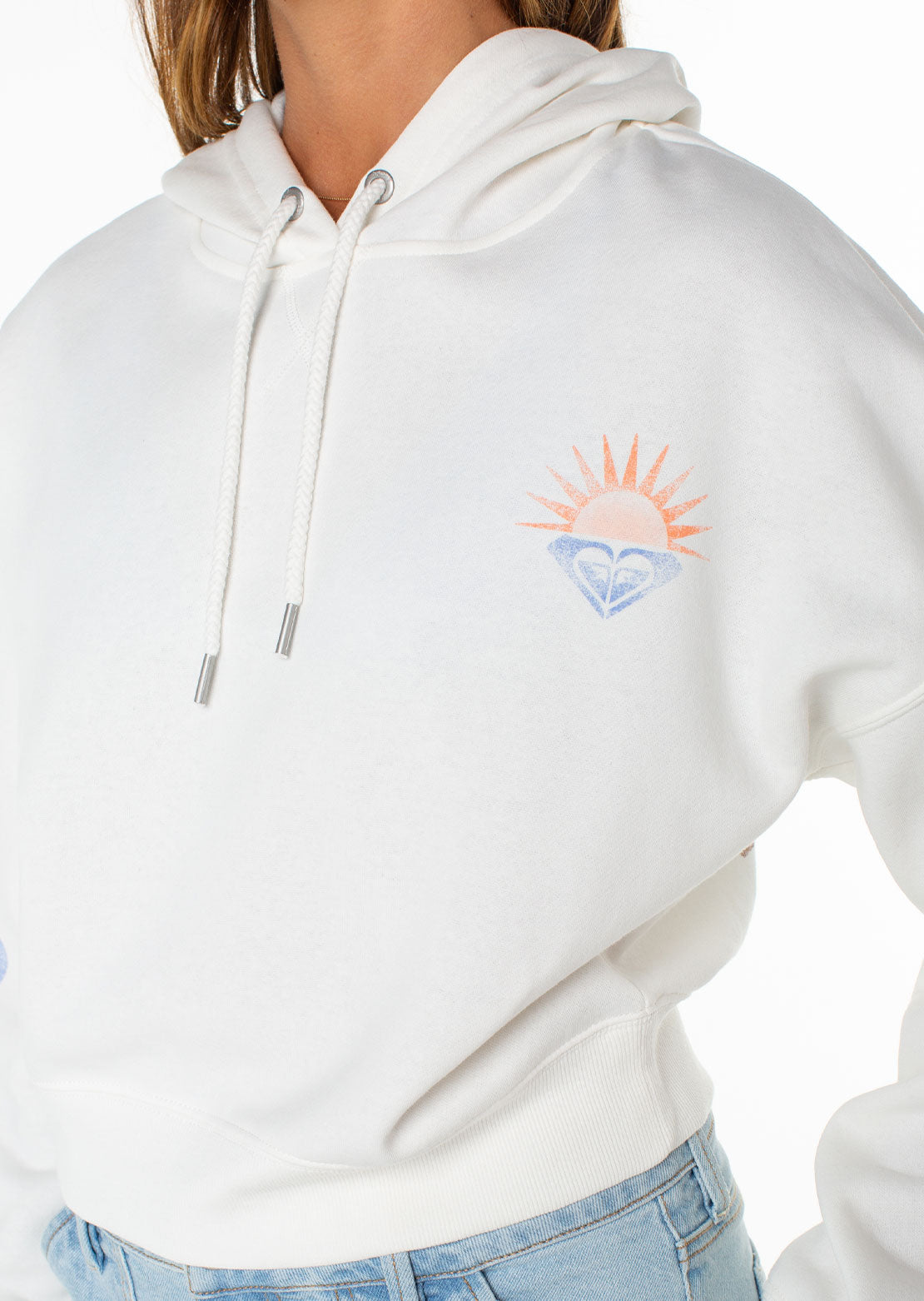 Roxy Women's Breakwater Hood Cloud Dancer Surrounded By Sunshine