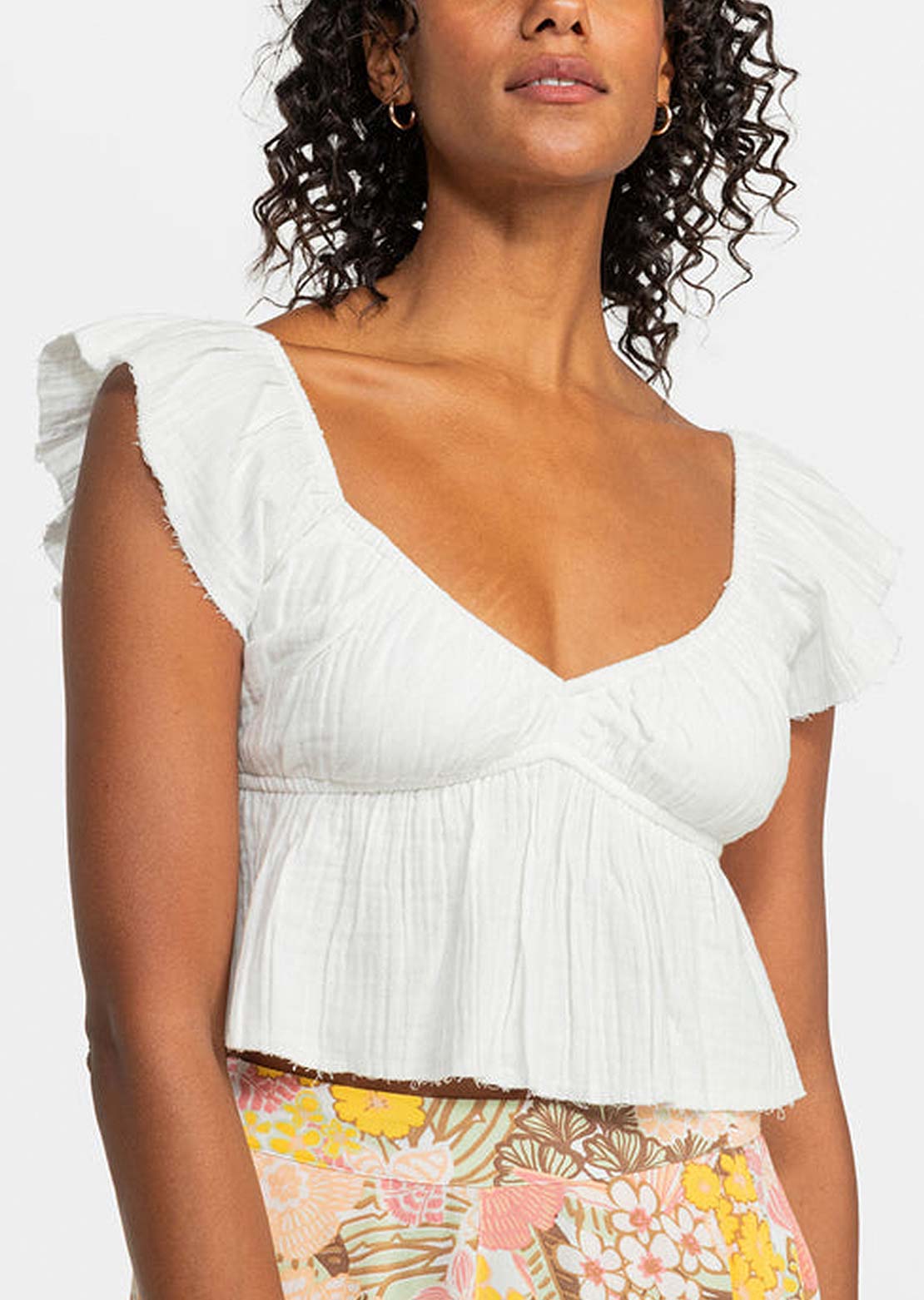 Roxy Women's Brisa Woven Top Egret