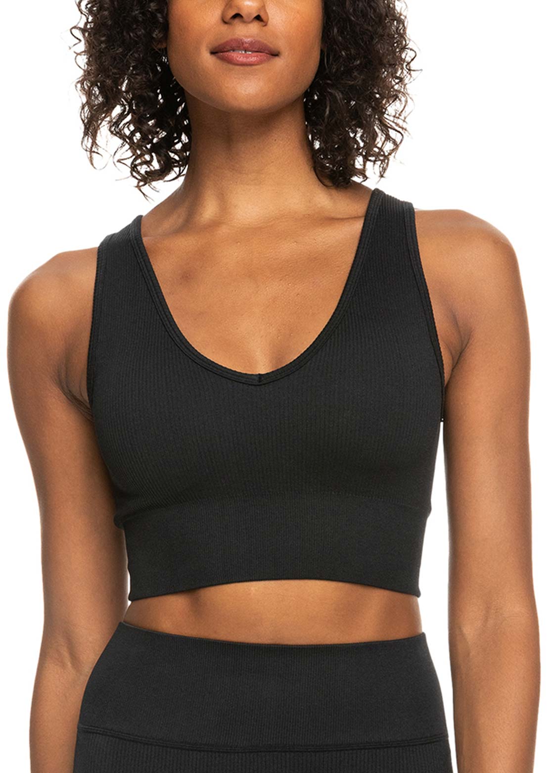 Roxy Women&#39;s Chill Out Seamless V Top Anthracite