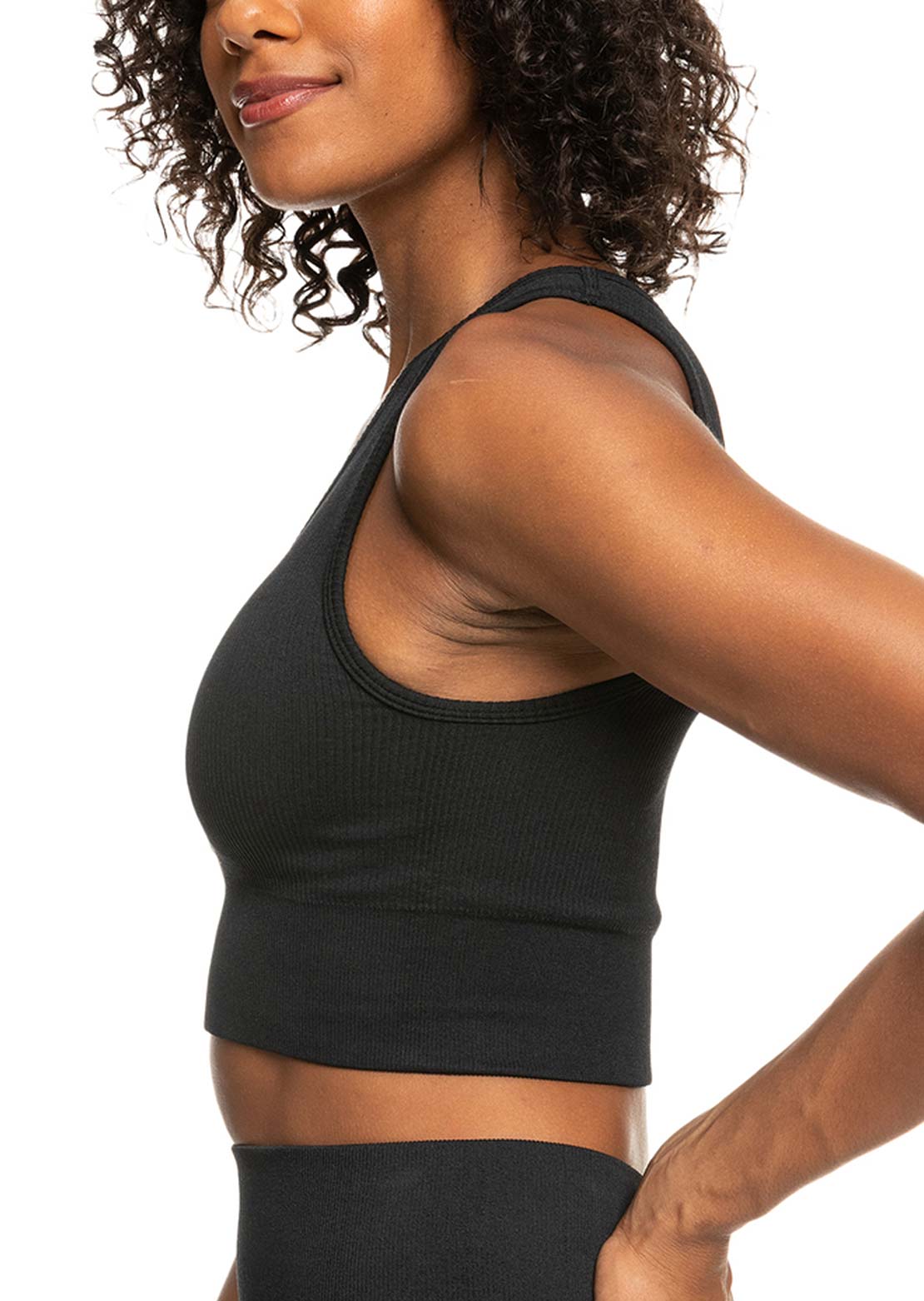 Roxy Women&#39;s Chill Out Seamless V Top Anthracite