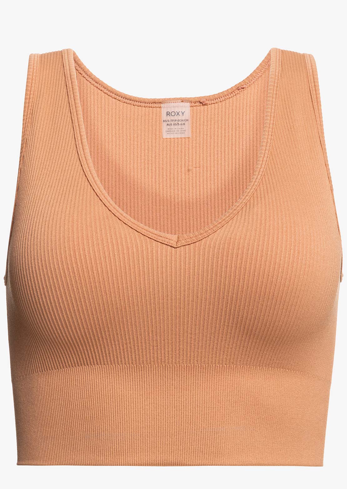 Roxy Women&#39;s Chill Out Seamless V Top Mocha Mousse