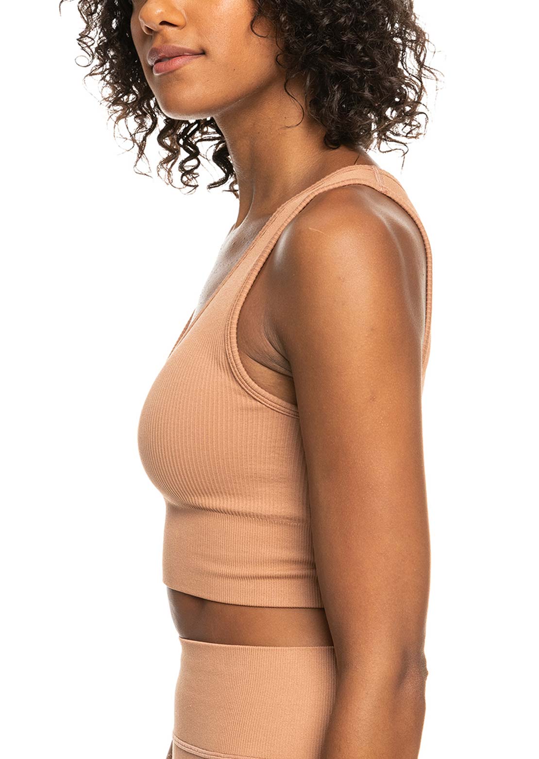 Roxy Women&#39;s Chill Out Seamless V Top Mocha Mousse