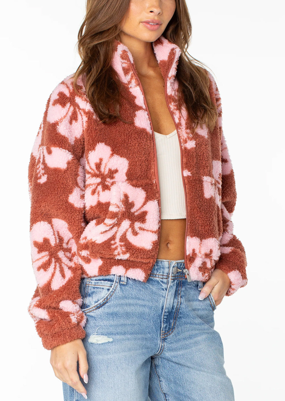 Roxy Women's Cold Surf 263 Jacket Chutney Hibiscus