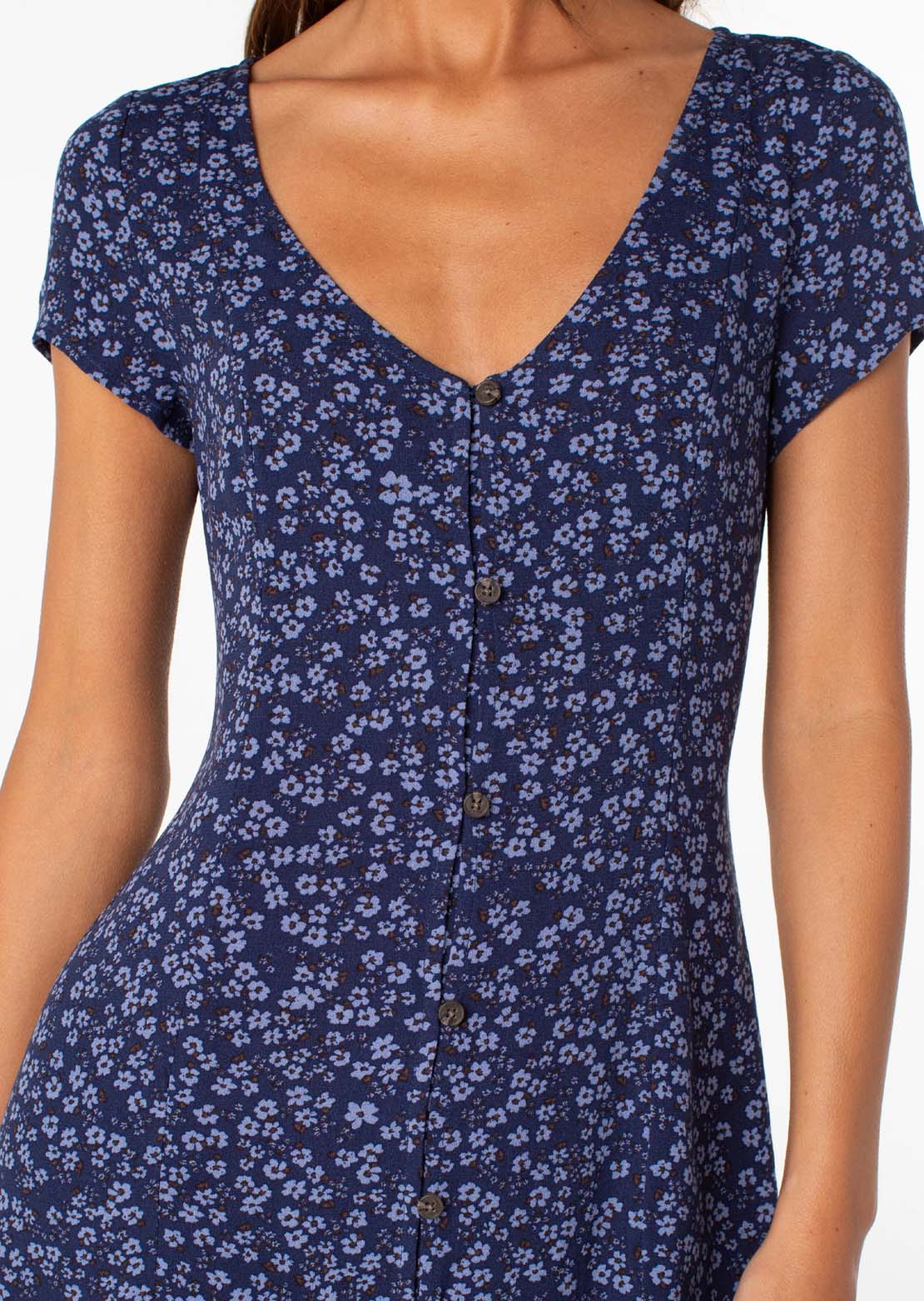 Roxy Women's Cool Breeze Mini Dress Port Margarita Ditsy