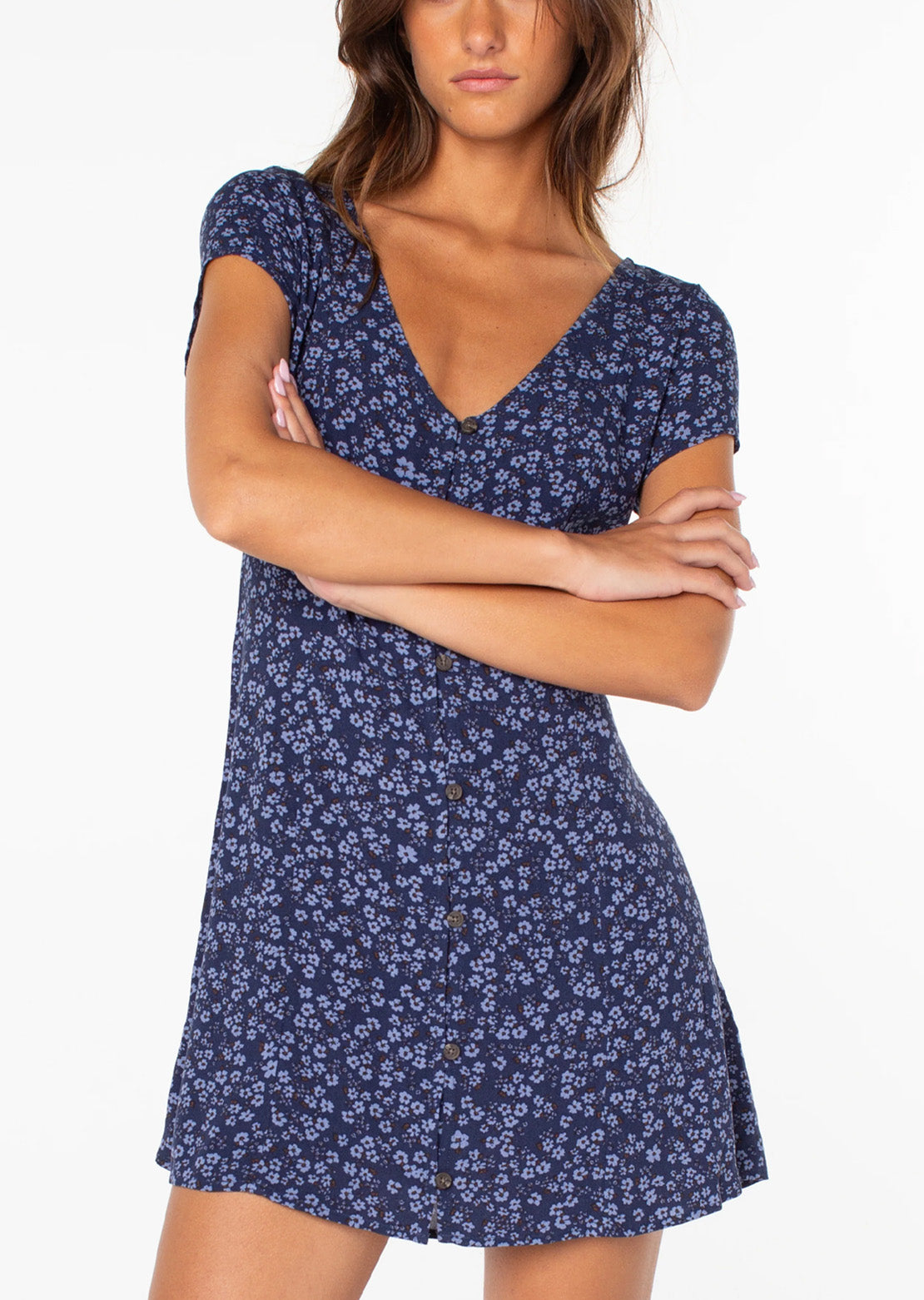 Roxy Women's Cool Breeze Mini Dress Port Margarita Ditsy