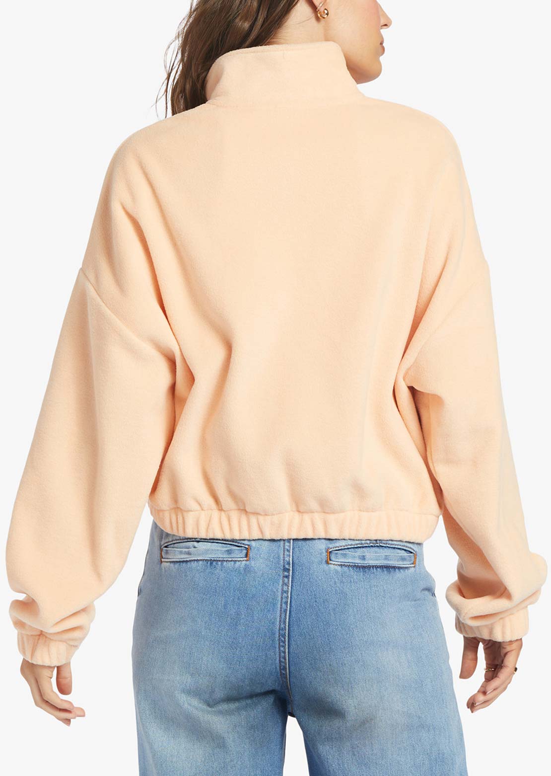 Roxy Women&#39;s Dawn To Dusk Solid Long Sleeve Peach Parfait