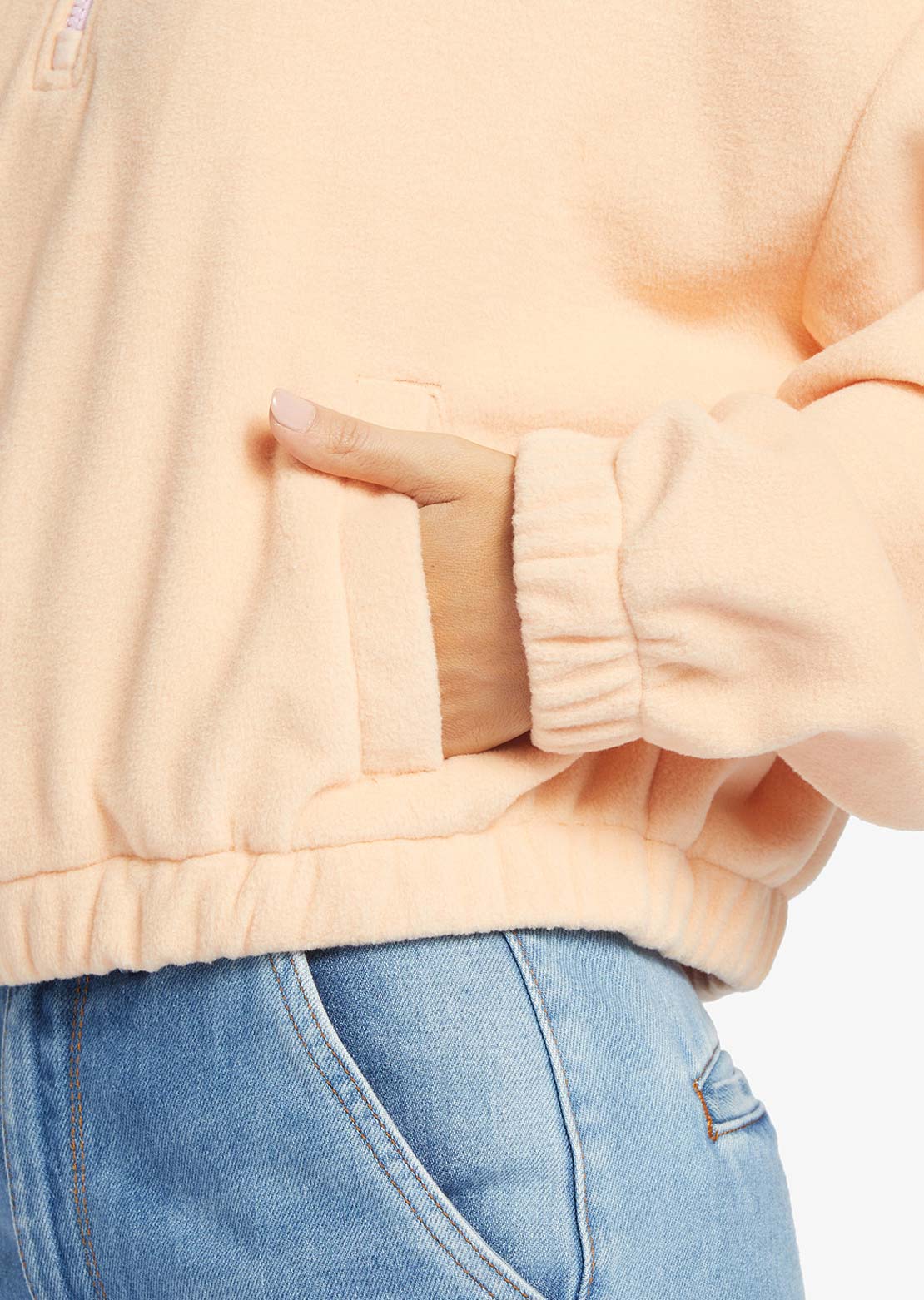 Roxy Women&#39;s Dawn To Dusk Solid Long Sleeve Peach Parfait