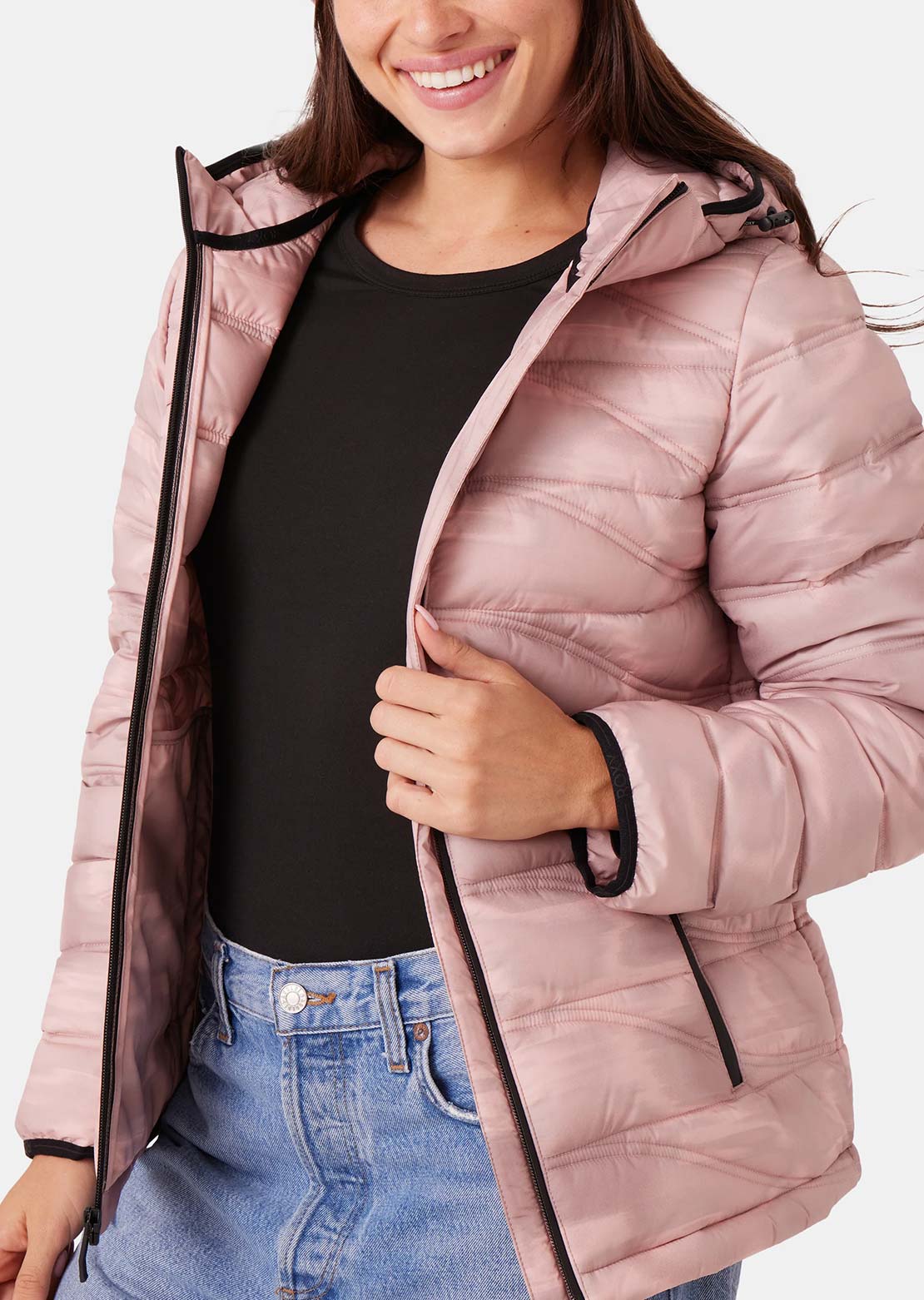 Roxy Women's Estelle Stretch Liner Jacket Pink Combo