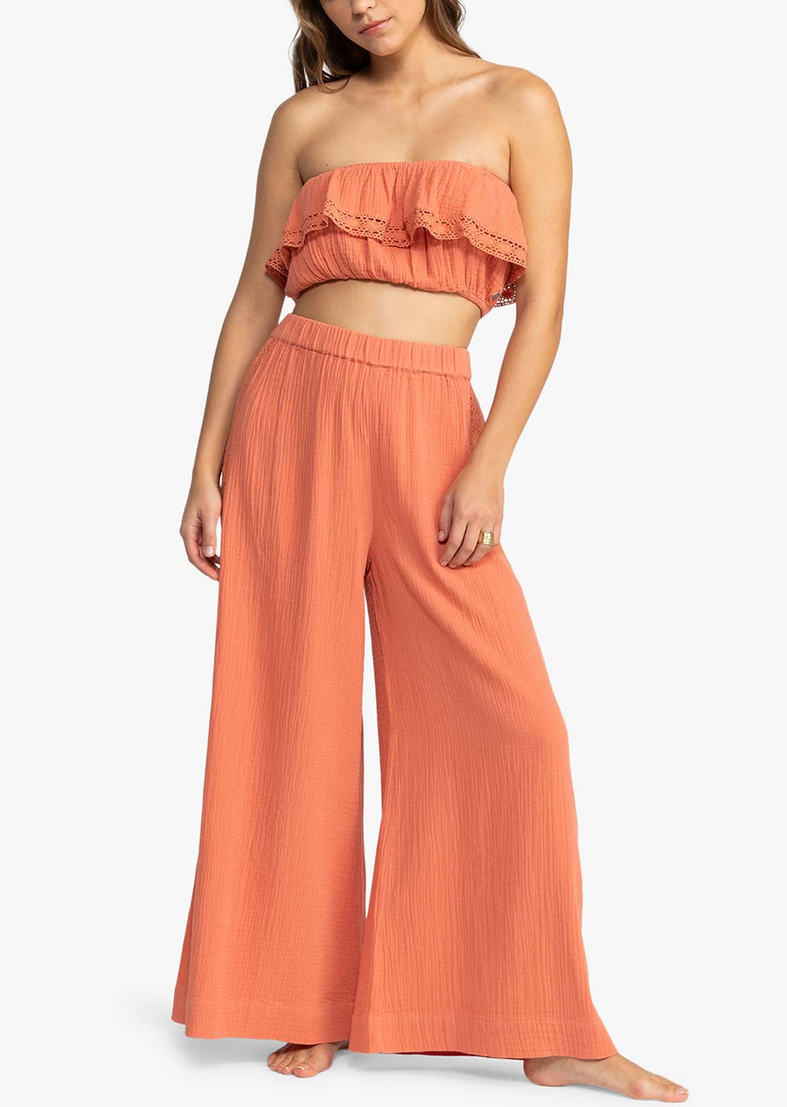 Roxy Women&#39;s Golden Tropic Pant Apricot Brandy
