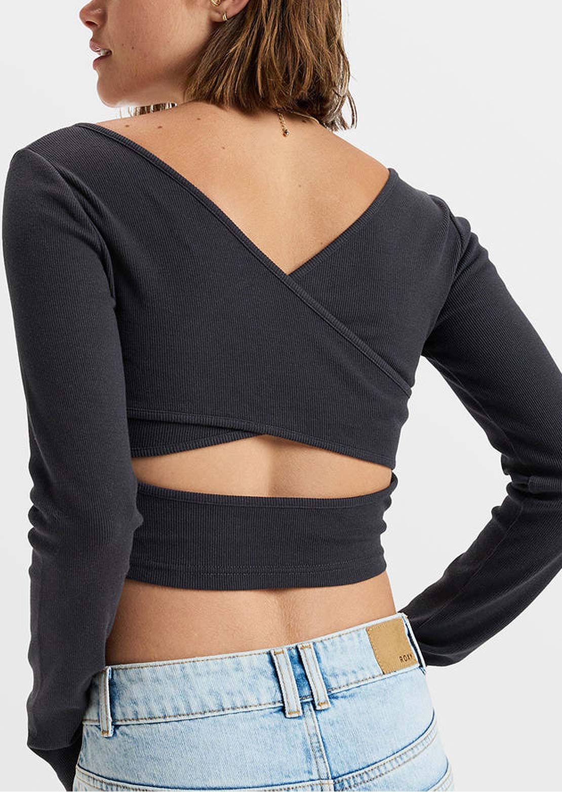 Roxy Women's Good Keepsake LS Cropped Top