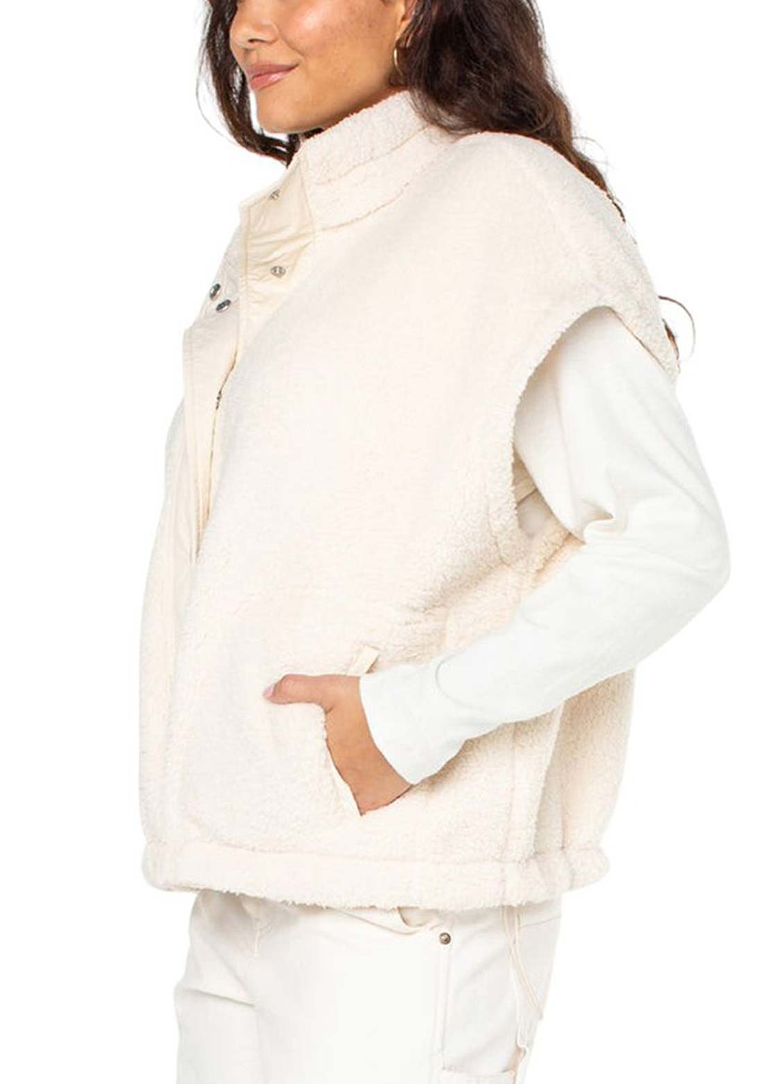 Roxy Women's Great Divide Polar Fleece Egret