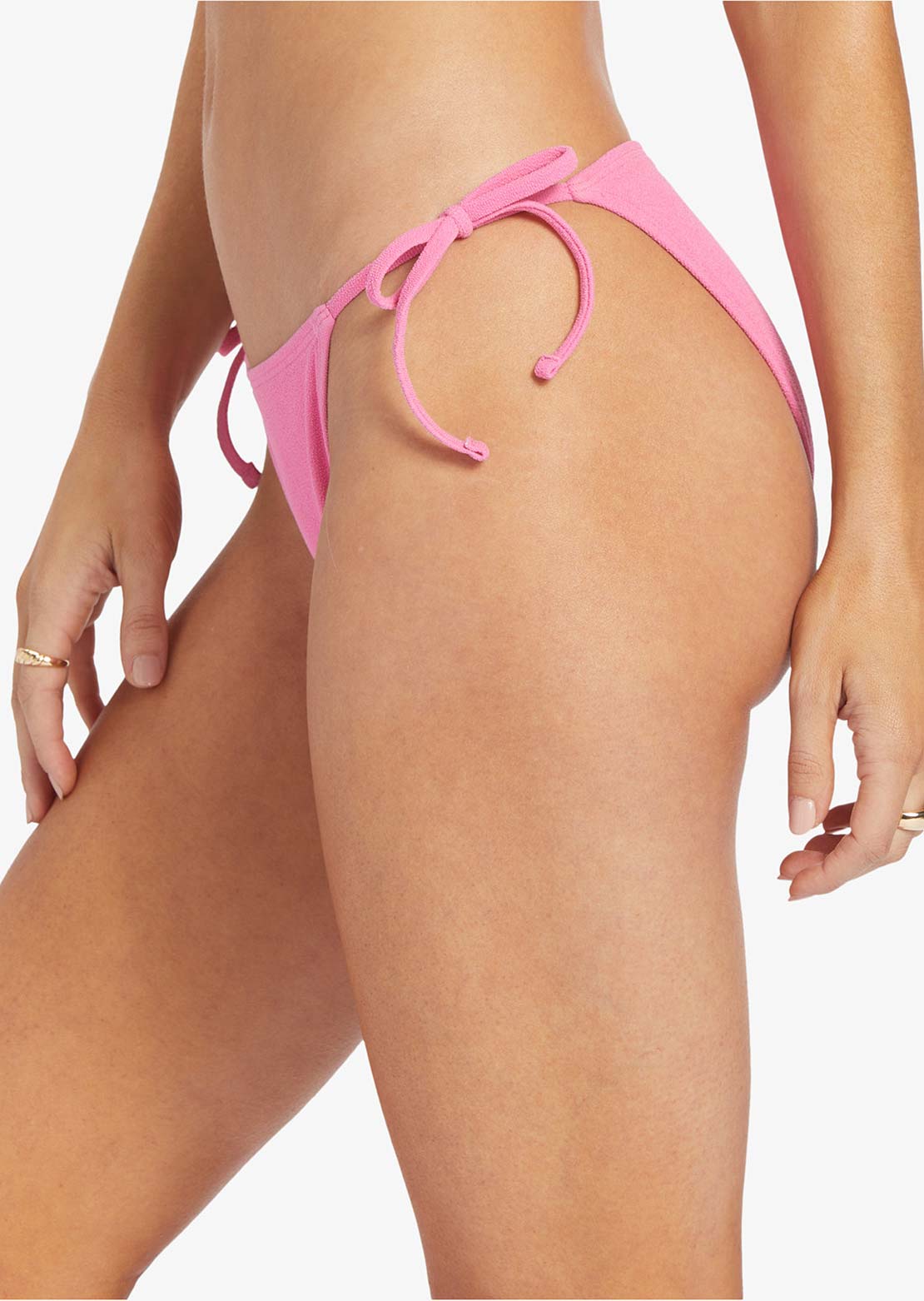 Roxy Women&#39;s Hawaiian Heat Cheeky Tie Side Bikini Bottom Shocking Pink